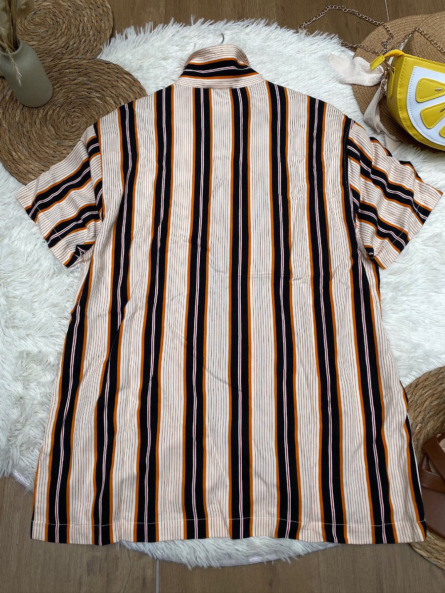Camisa Resort FOREVER 21 Rayas Vintage — miniatura 3