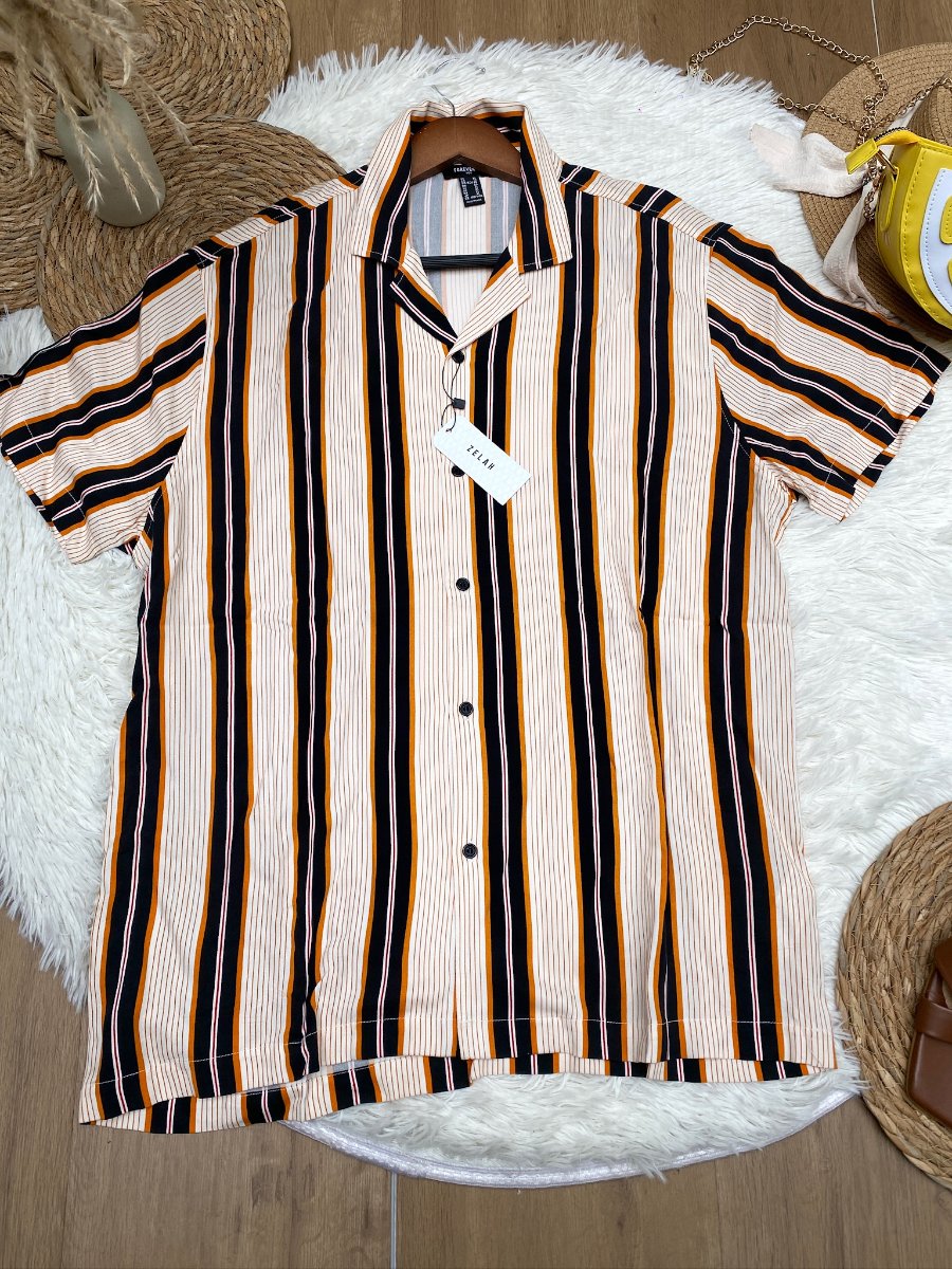 Camisa Resort FOREVER 21 Rayas Vintage — miniatura 2