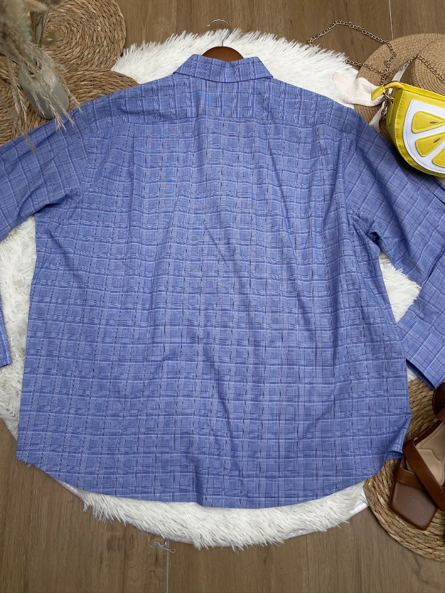 Camisa TOMMY HILFIGER Stretch Cuadros Azul — miniatura 3