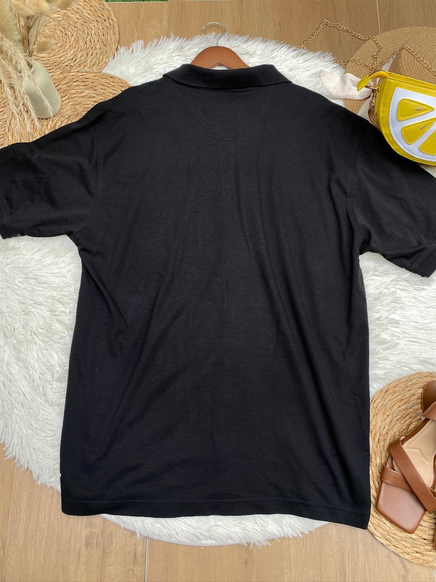 Playera Polo IZOD Essential Negra — miniatura 3