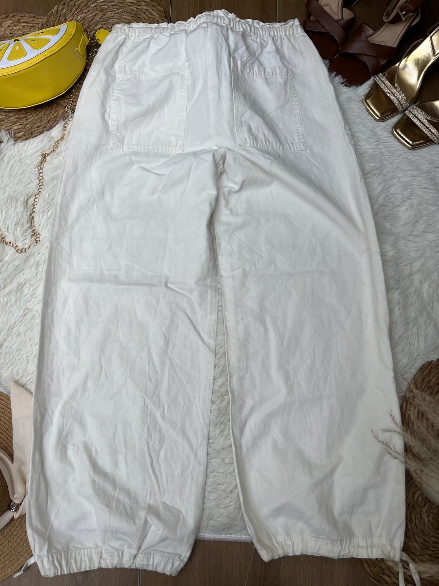 Pantalón Parachute ZARA Blanco — miniatura 3