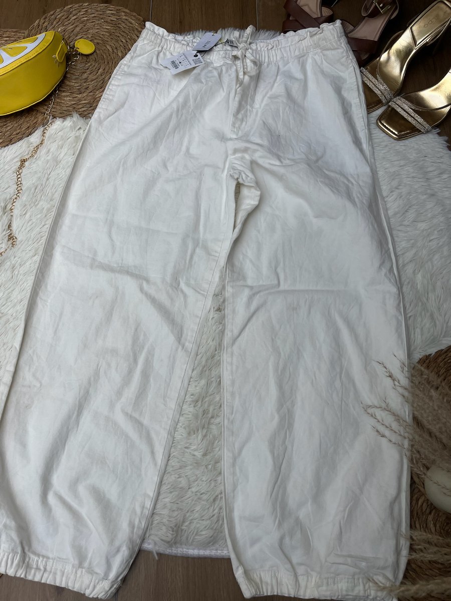 Pantalón Parachute ZARA Blanco — miniatura 2