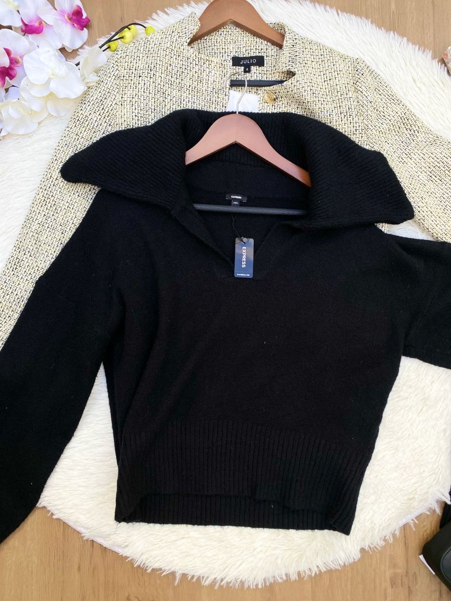 Suéter Cropped EXPRESS Negro — miniatura 2