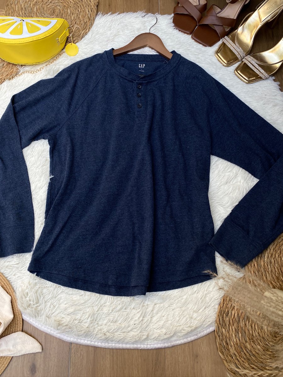 Playera Henley GAP Manga Larga — miniatura 2