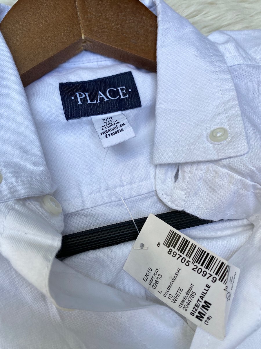 Camisa Infantil PLACE Blanca de Vestir — miniatura 4