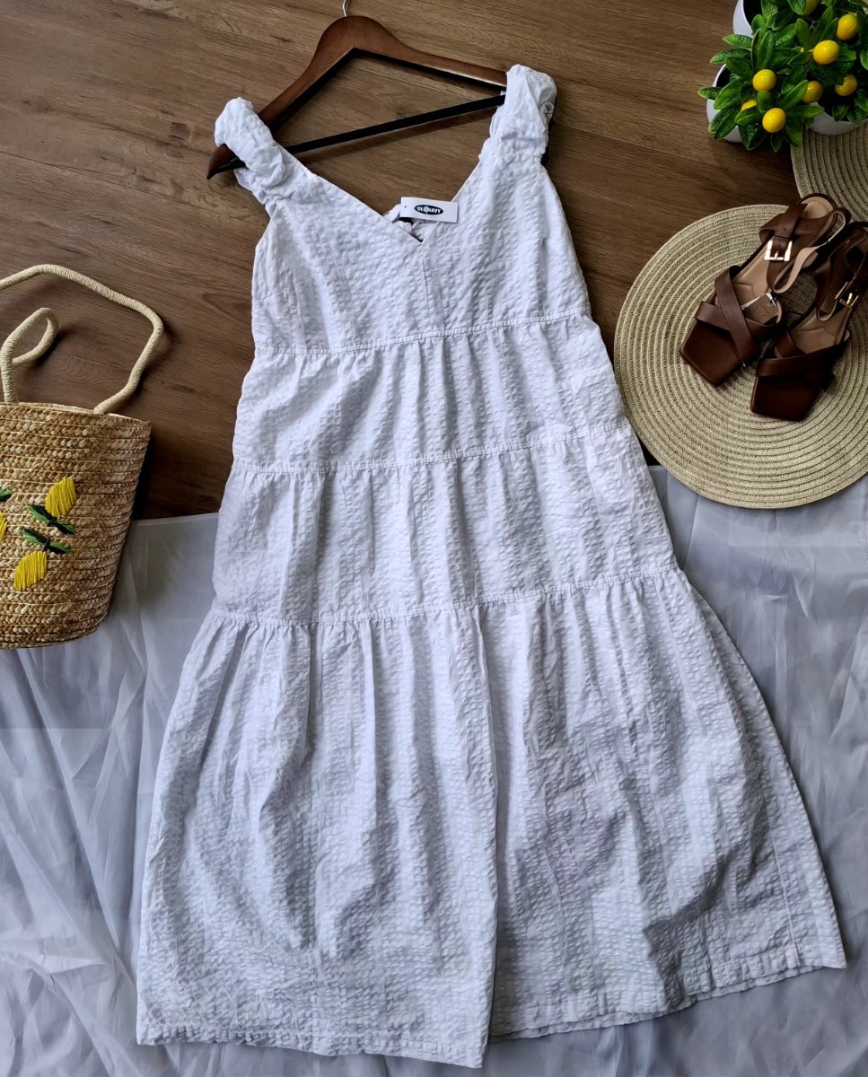 Vestido OLD NAVY Blanco Texturizado — miniatura 2