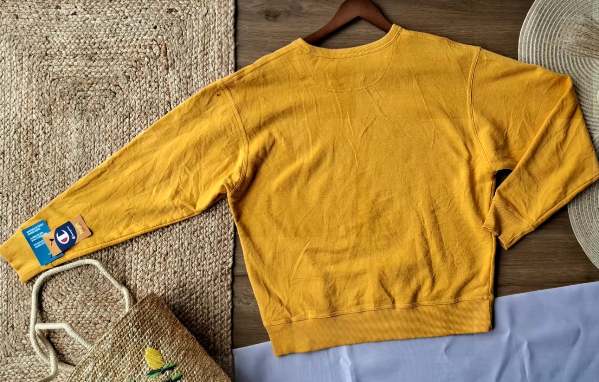 Sudadera CHAMPION Amarillo Mostaza — miniatura 4