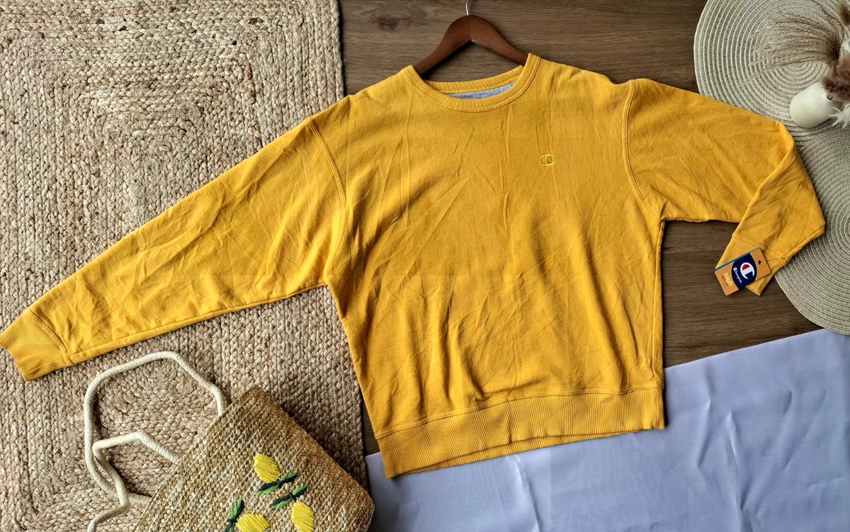 Sudadera CHAMPION Amarillo Mostaza — miniatura 2