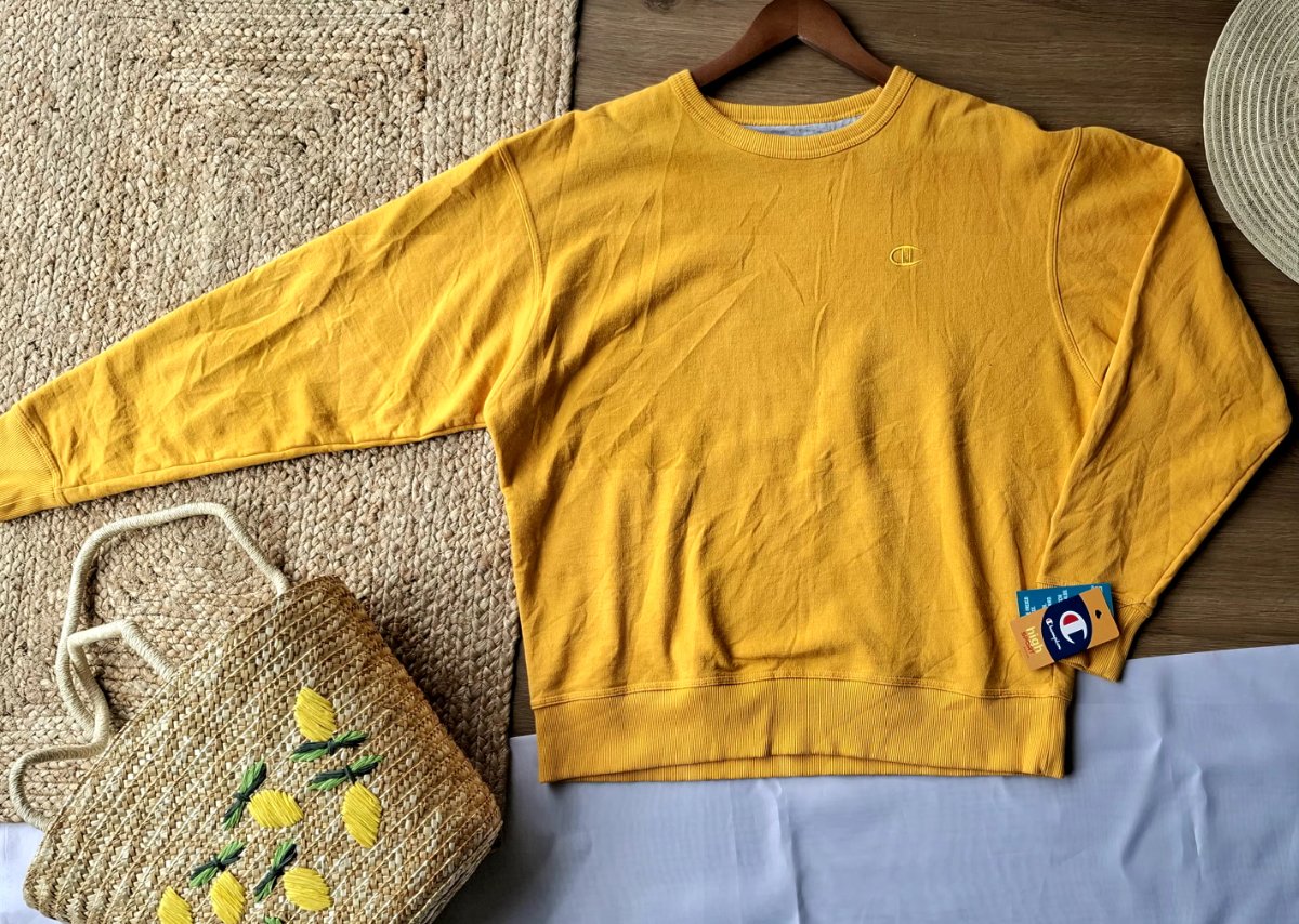 Sudadera CHAMPION Amarillo Mostaza — miniatura 6