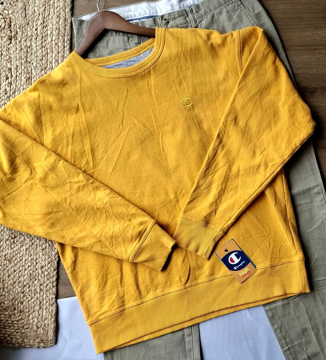 Sudadera CHAMPION Amarillo Mostaza — miniatura 3