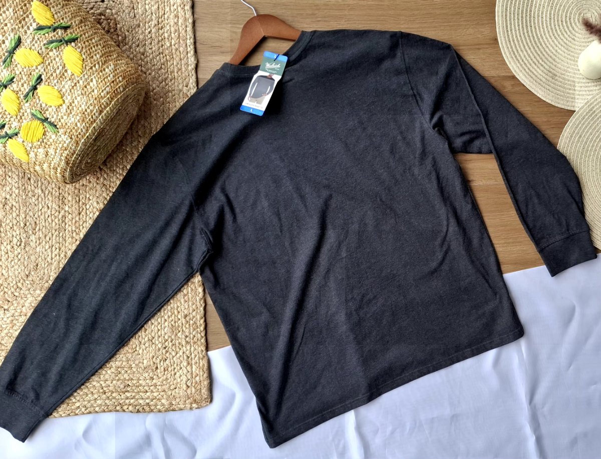 Playera Manga Larga WOOLRICH Gris Jaspe — miniatura 3