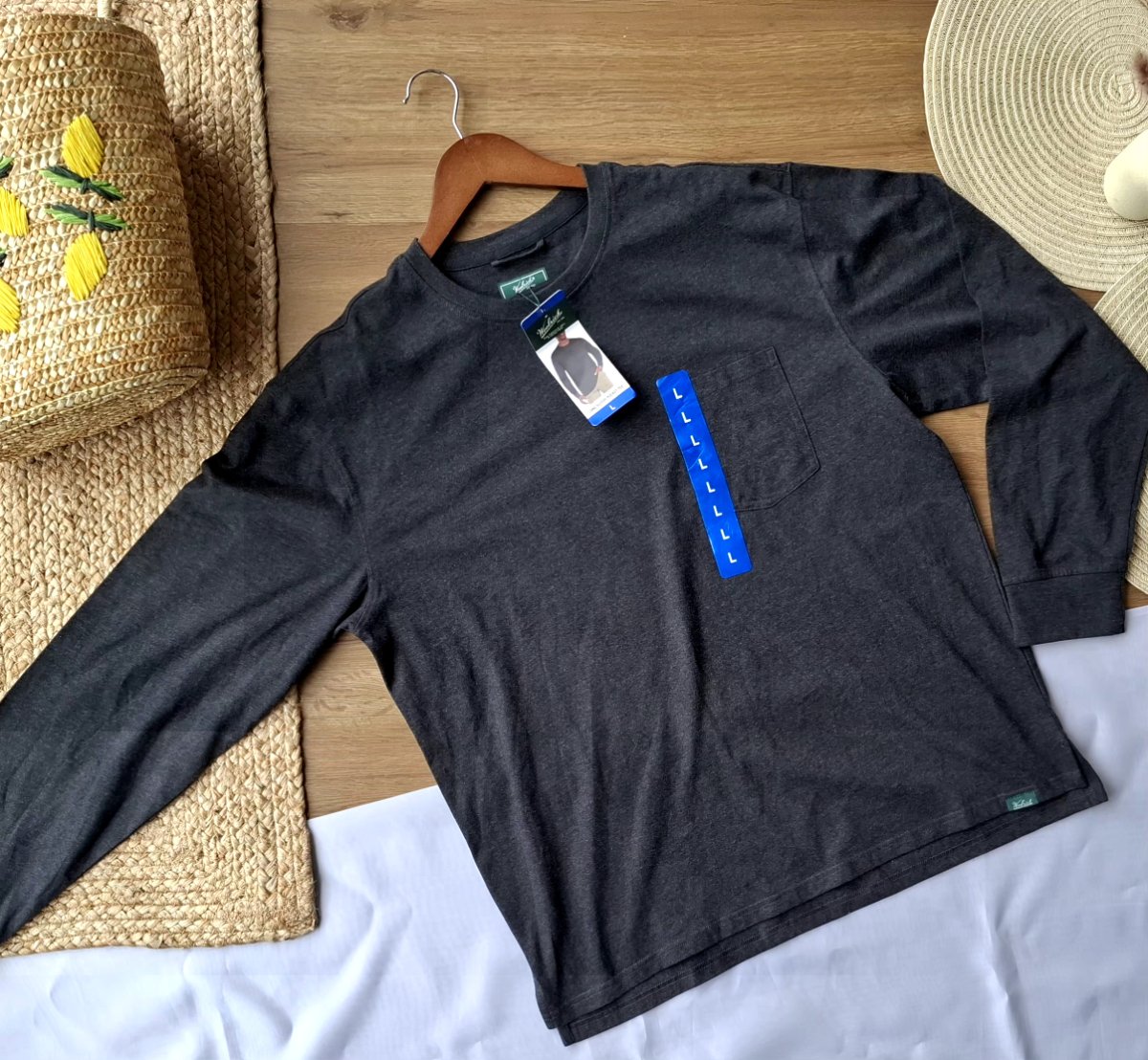 Playera Manga Larga WOOLRICH Gris Jaspe — miniatura 2