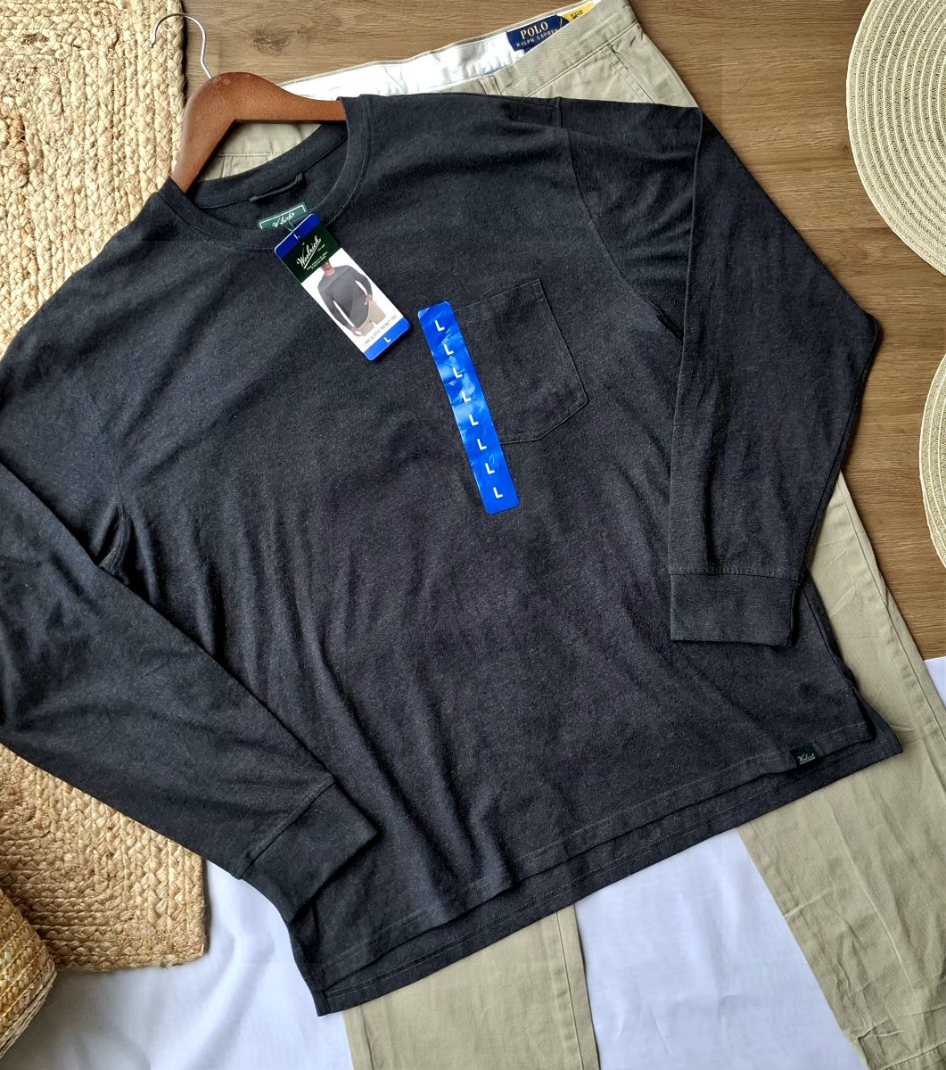 Playera Manga Larga WOOLRICH Gris Jaspe — miniatura 5