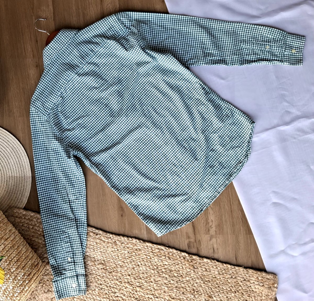 Camisa GAP Slim Fit Cuadros Verde — miniatura 3