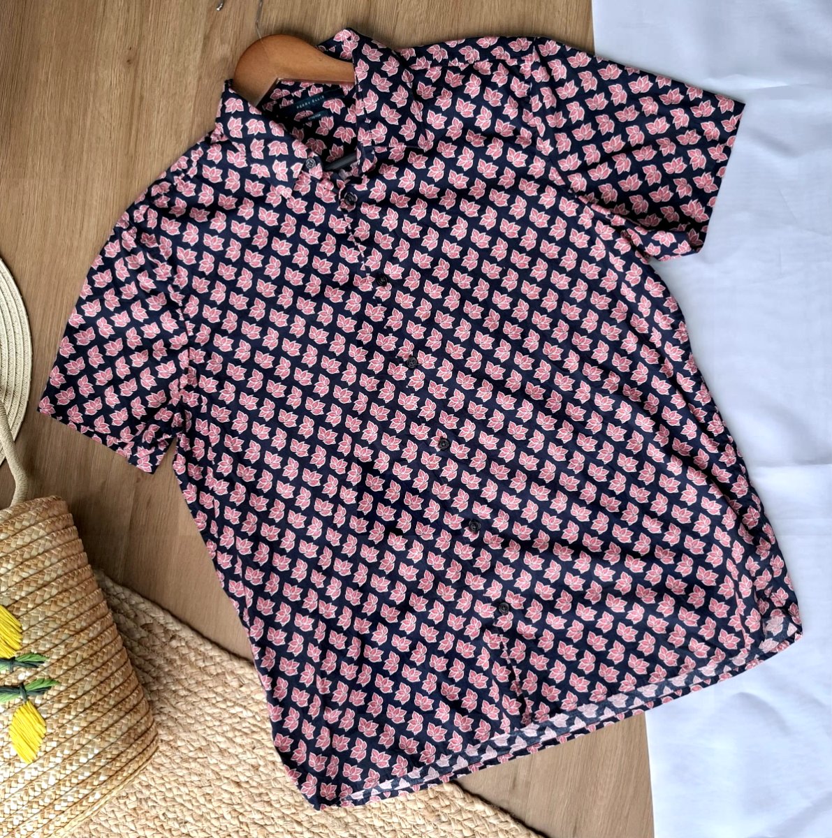 Camisa PERRY ELLIS Stretch Estampado de Hojas — miniatura 2