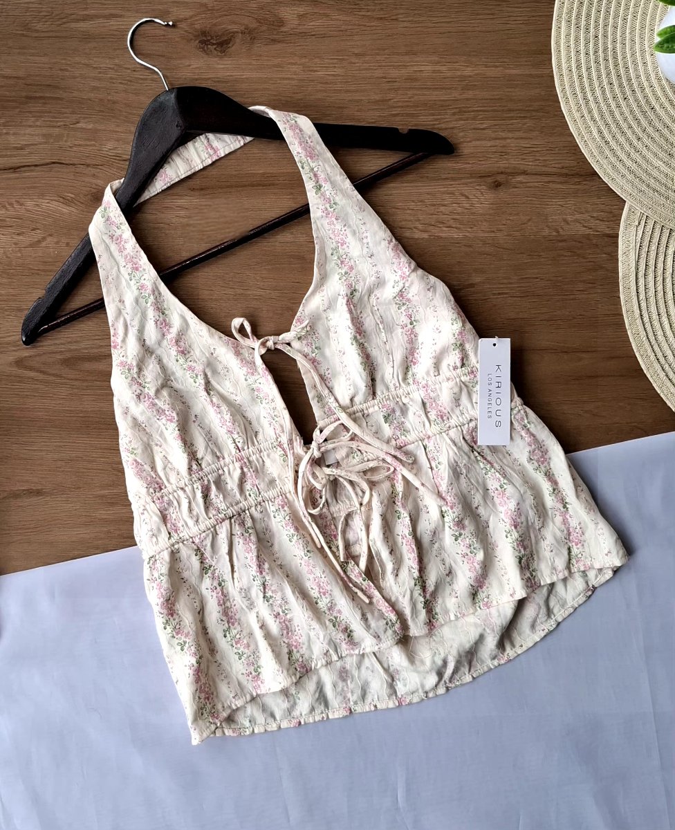 Blusa Halter KIRIOUS Flores Románticas — miniatura 2