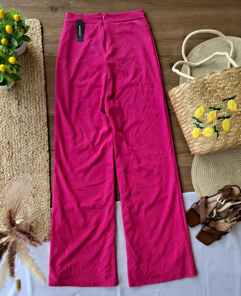 Pantalón Palazzo LULUS Fucsia — miniatura 3