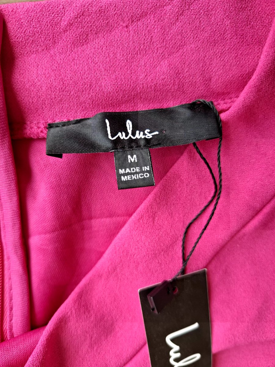 Pantalón Palazzo LULUS Fucsia — miniatura 4
