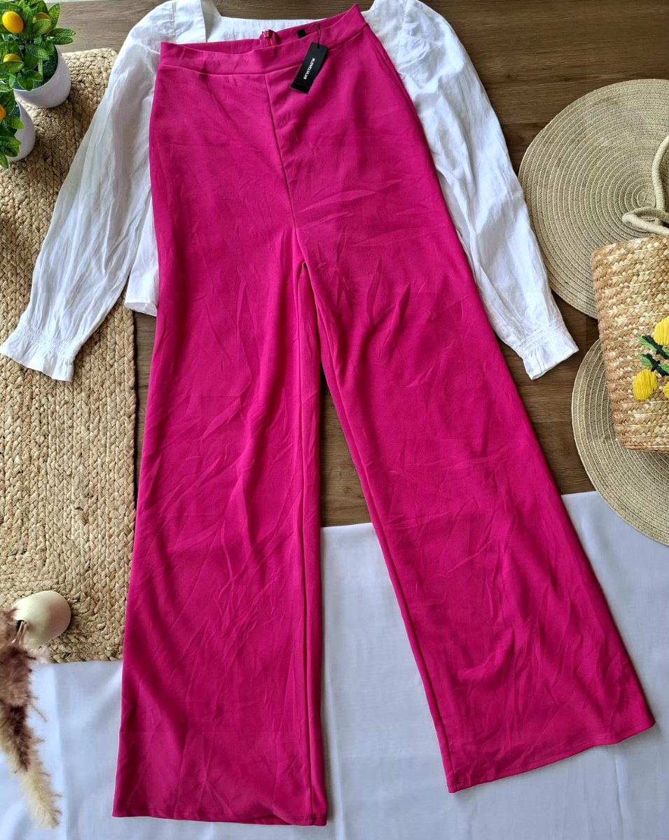 Pantalón Palazzo LULUS Fucsia — miniatura 5