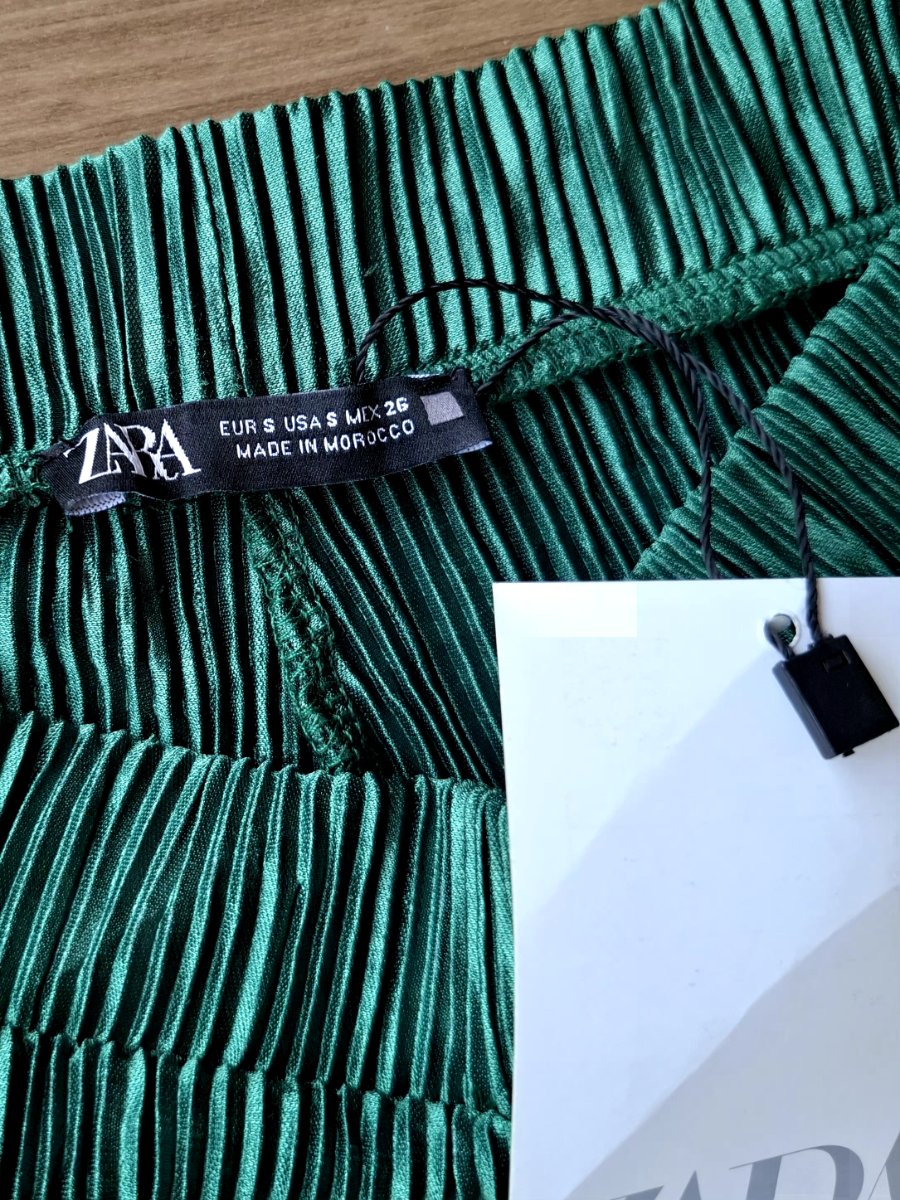 Conjunto ZARA Plisado Verde Esmeralda — miniatura 5