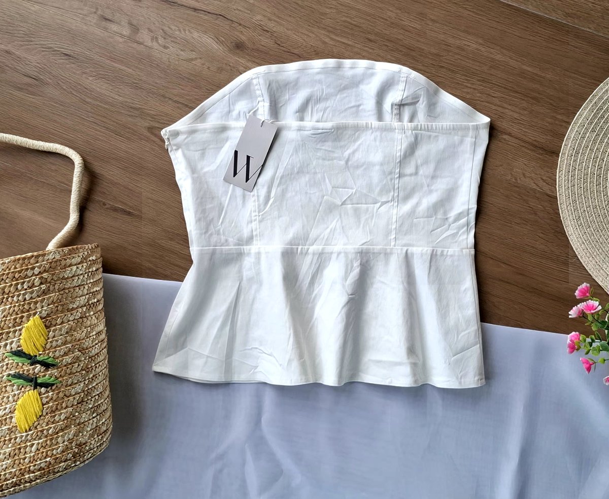 Blusa WORTHINGTON Peplum Blanca — miniatura 3