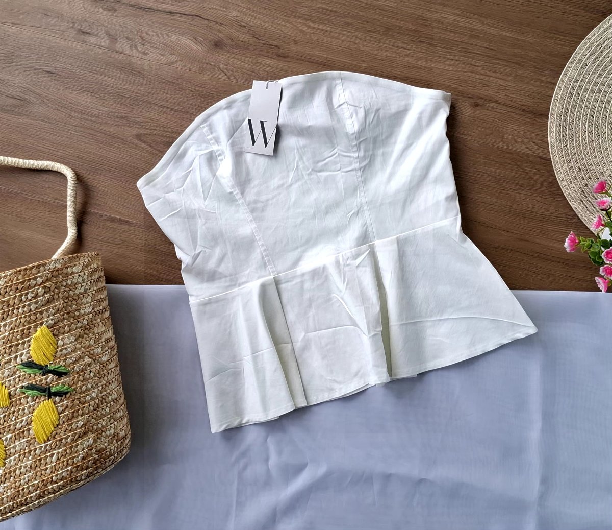 Blusa WORTHINGTON Peplum Blanca — miniatura 2