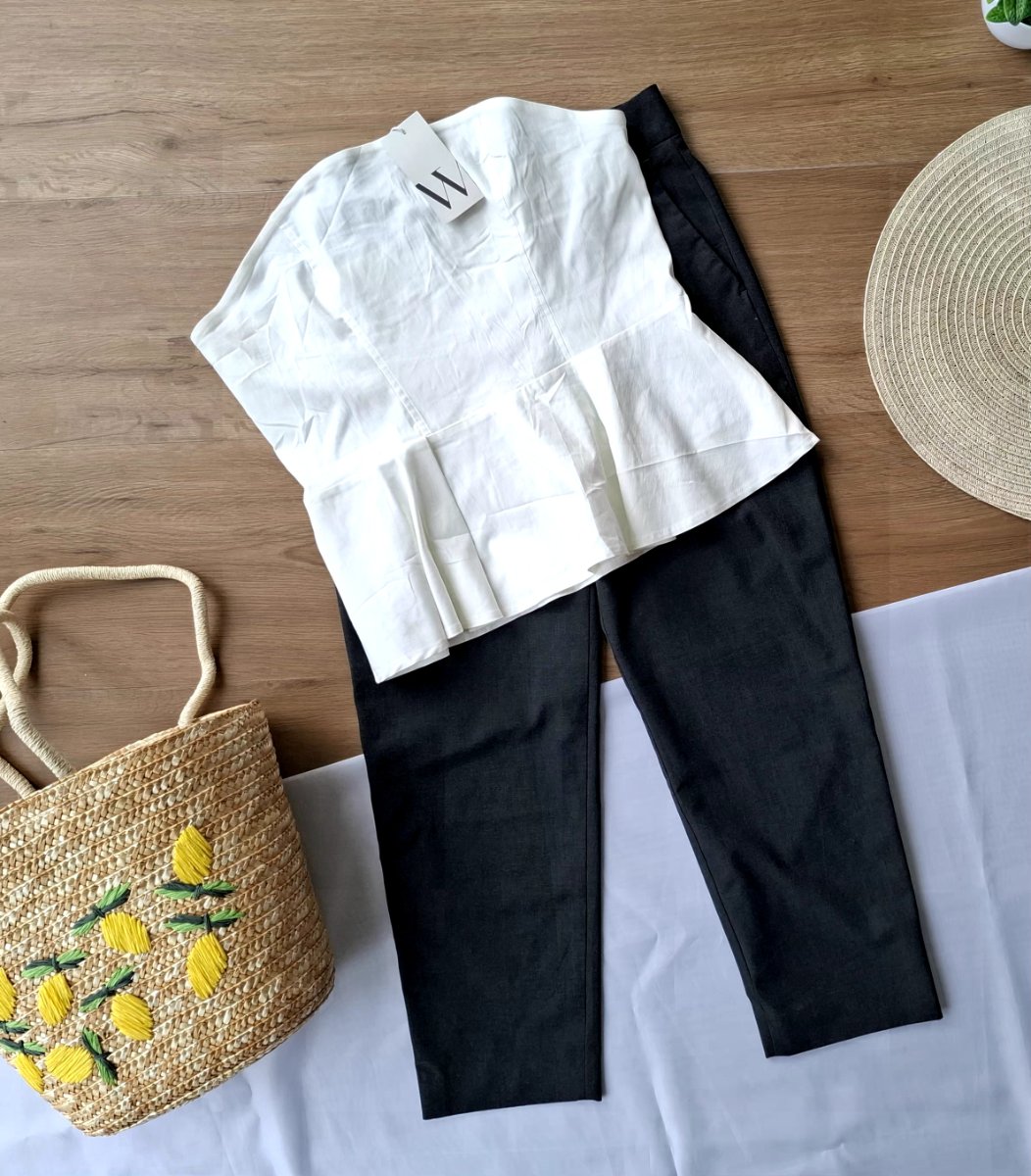 Blusa WORTHINGTON Peplum Blanca — miniatura 5