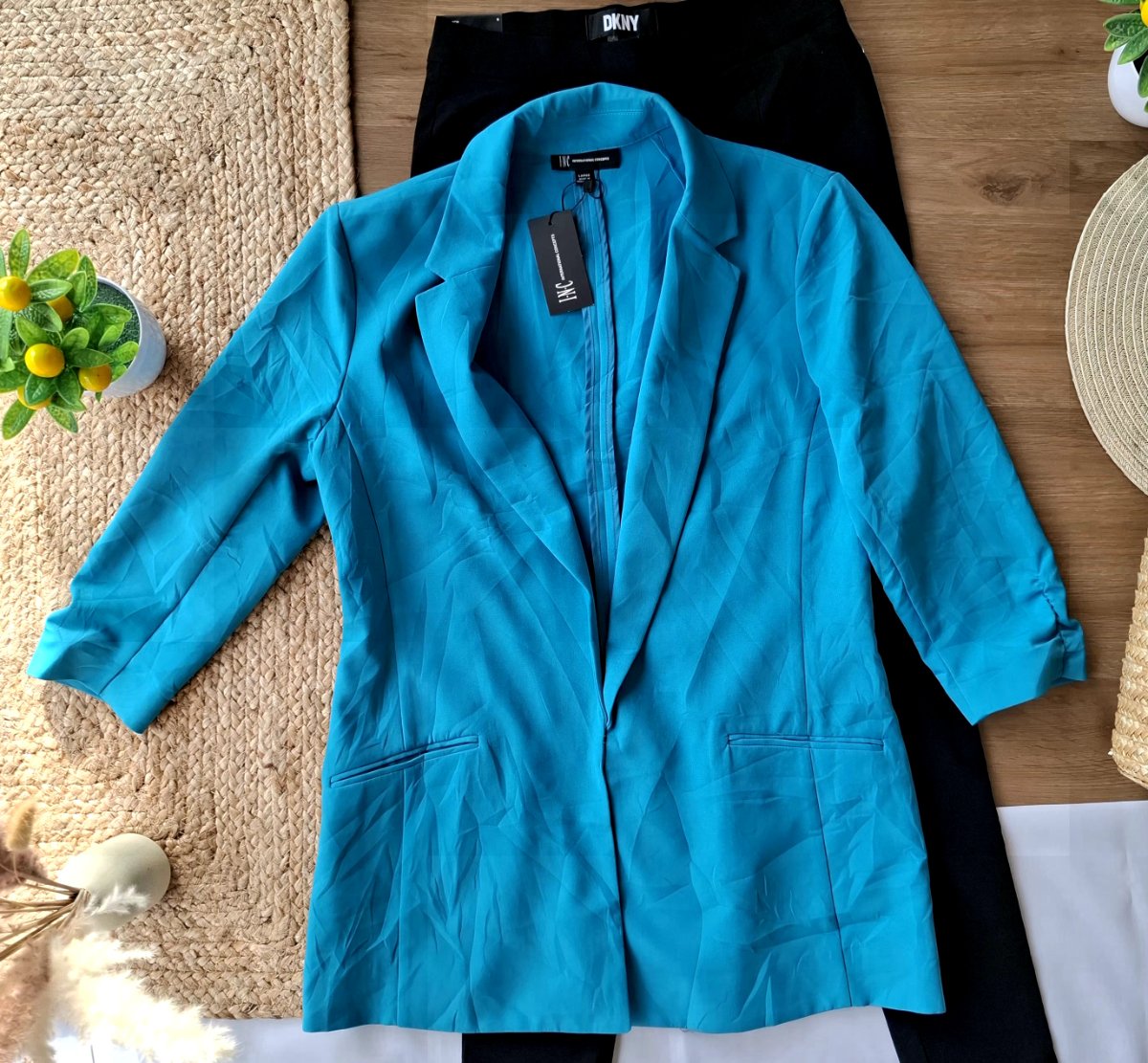 Blazer I.N.C. INTERNATIONAL CONCEPTS Azul Turquesa — miniatura 5