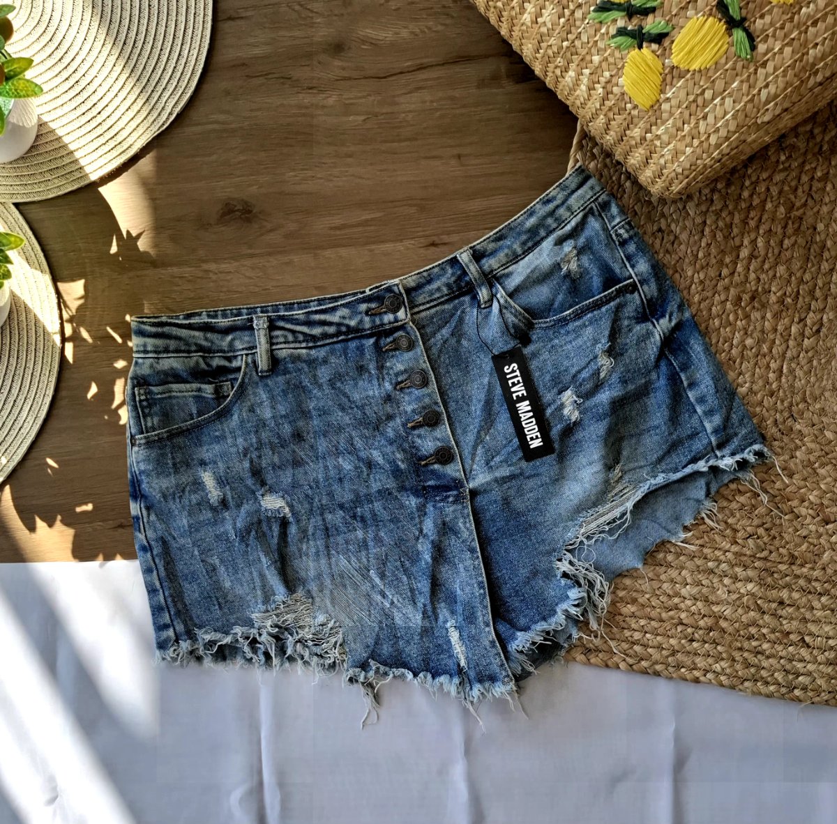 Short de Mezclilla STEVE MADDEN Tiro Alto — miniatura 2
