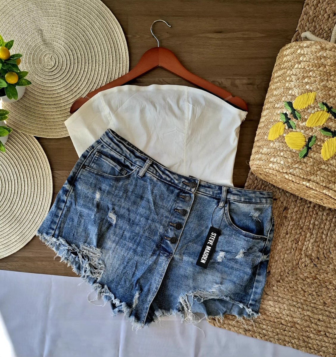 Short de Mezclilla STEVE MADDEN Tiro Alto — miniatura 5