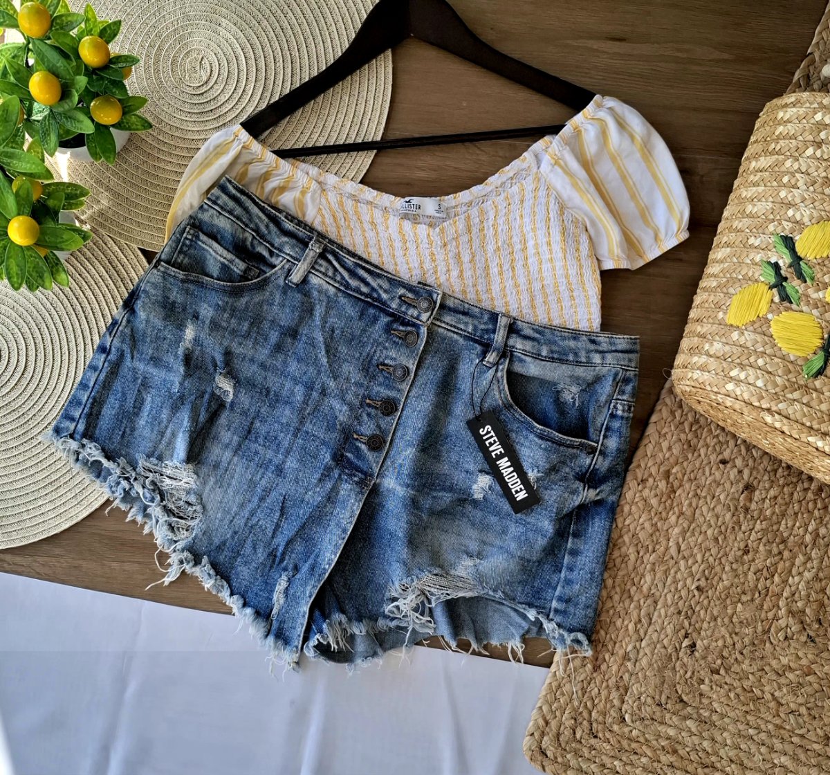 Short de Mezclilla STEVE MADDEN Tiro Alto — miniatura 6