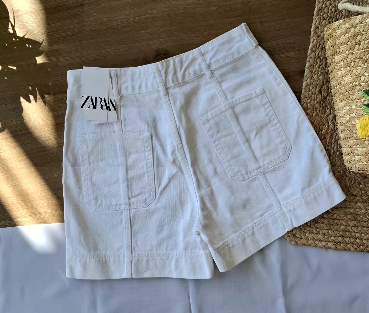 Short ZARA Cargo Blanco — miniatura 3