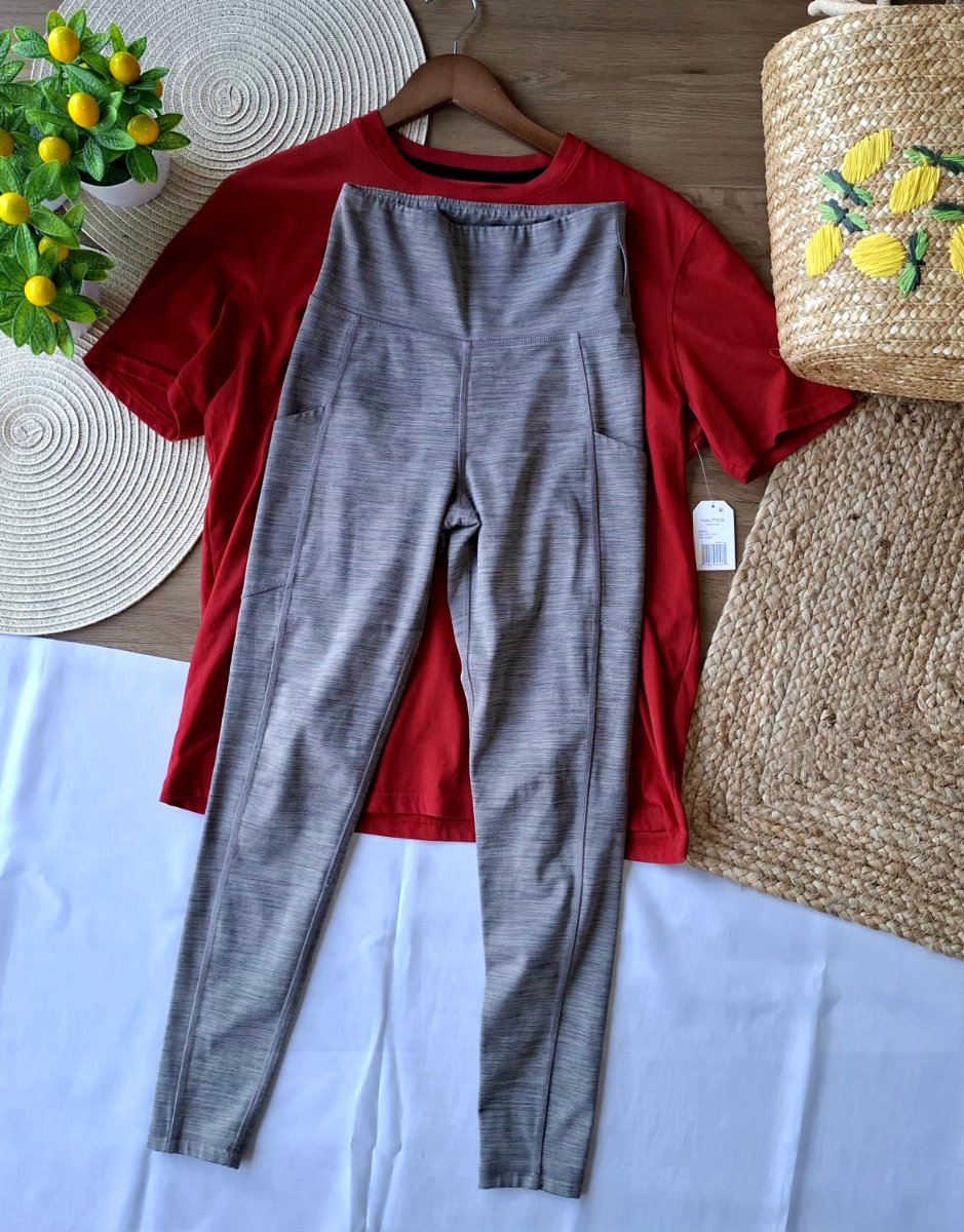 Leggings AMERICAN EAGLE Pocket Gris Jaspeado — miniatura 7