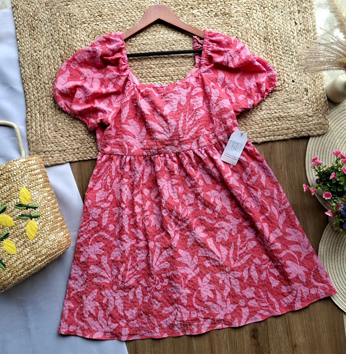 Vestido TIME AND TRU Floral Rosa — miniatura 2