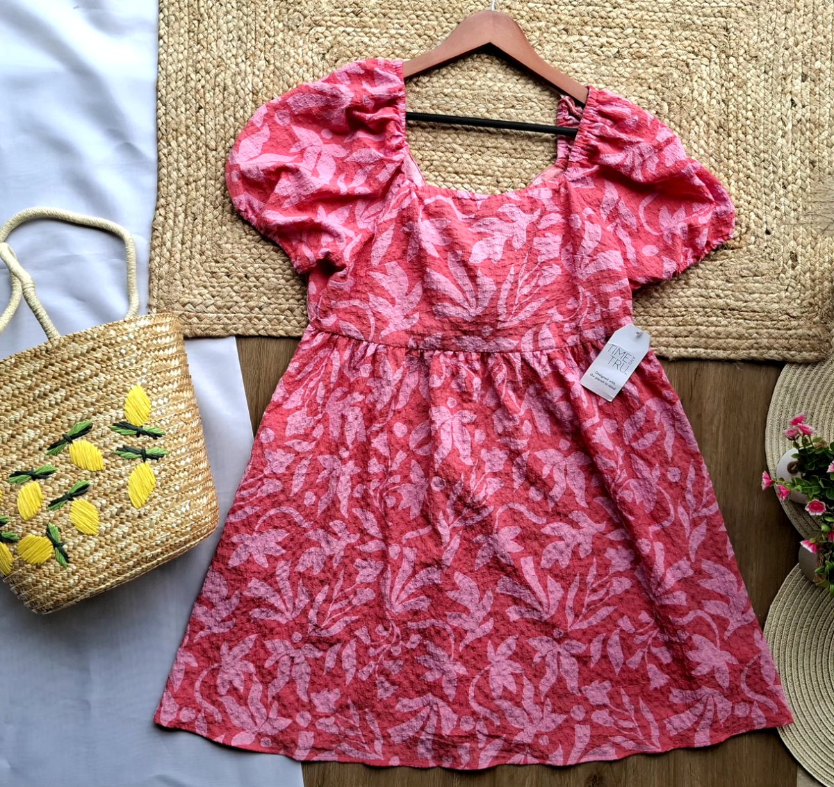Vestido TIME AND TRU Floral Rosa — miniatura 3