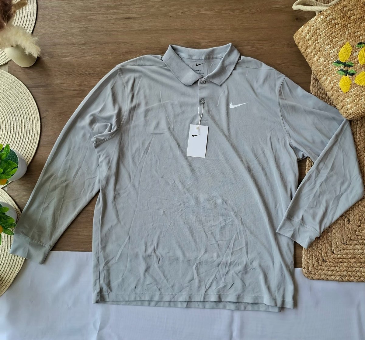 Playera Polo NIKE Dri-FIT Gris — miniatura 5