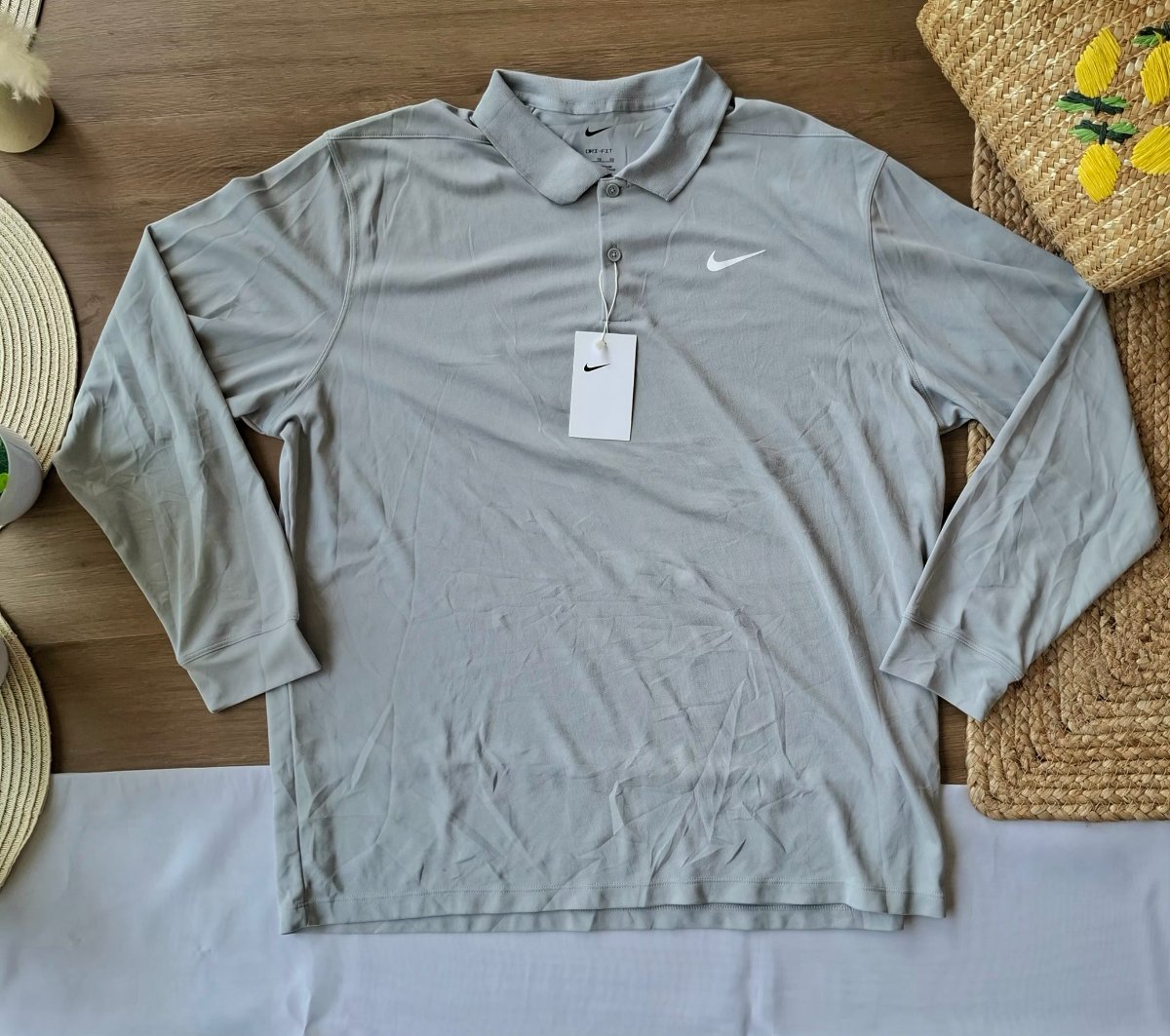 Playera Polo NIKE Dri-FIT Gris — miniatura 2
