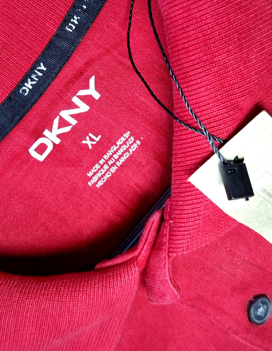 Playera Polo DKNY Roja Classic — miniatura 4