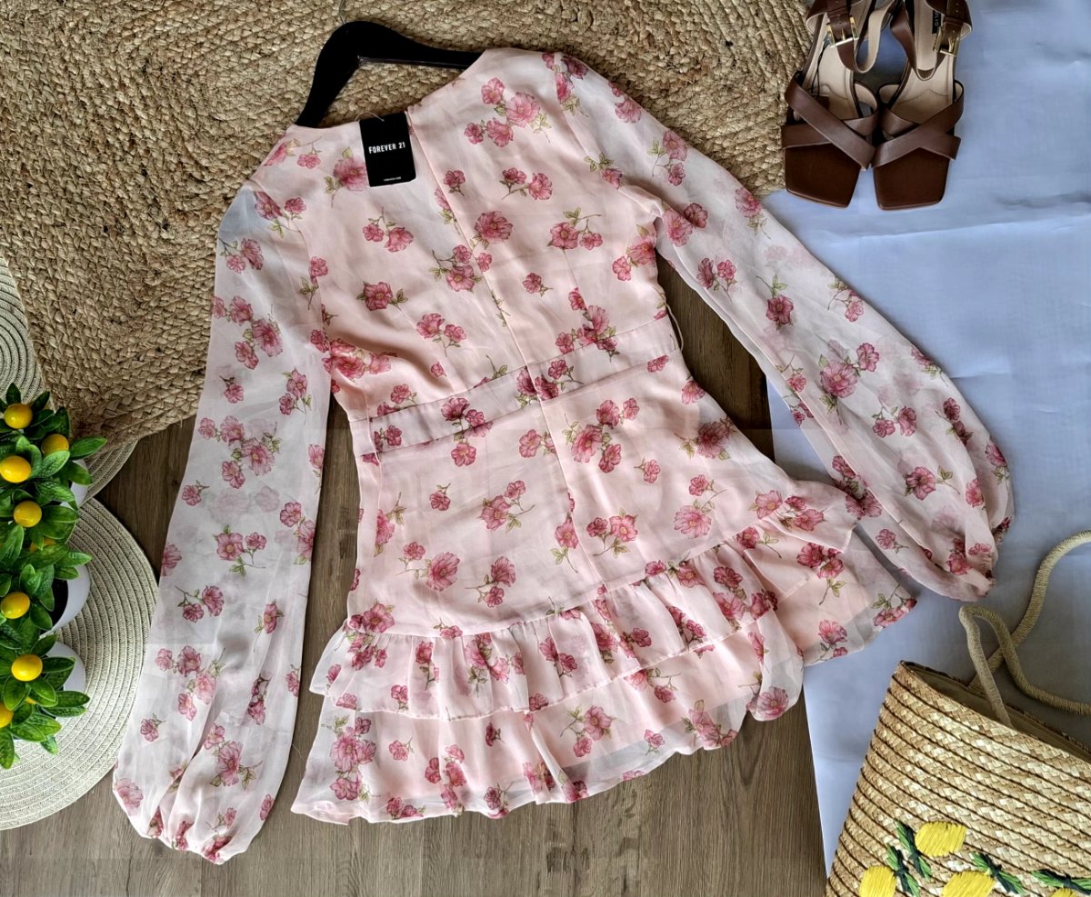 Vestido FOREVER 21 Rosé Garden — miniatura 3