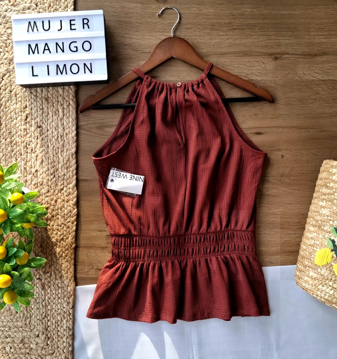 Blusa Halter NINE WEST Terracota — miniatura 3