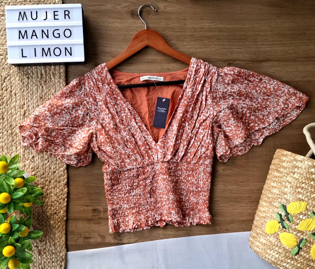 Blusa Cropped ABERCROMBIE & FITCH Floral — miniatura 2