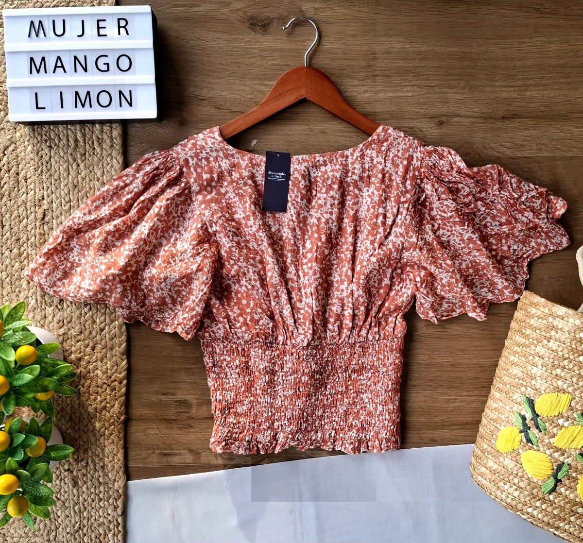 Blusa Cropped ABERCROMBIE & FITCH Floral — miniatura 3