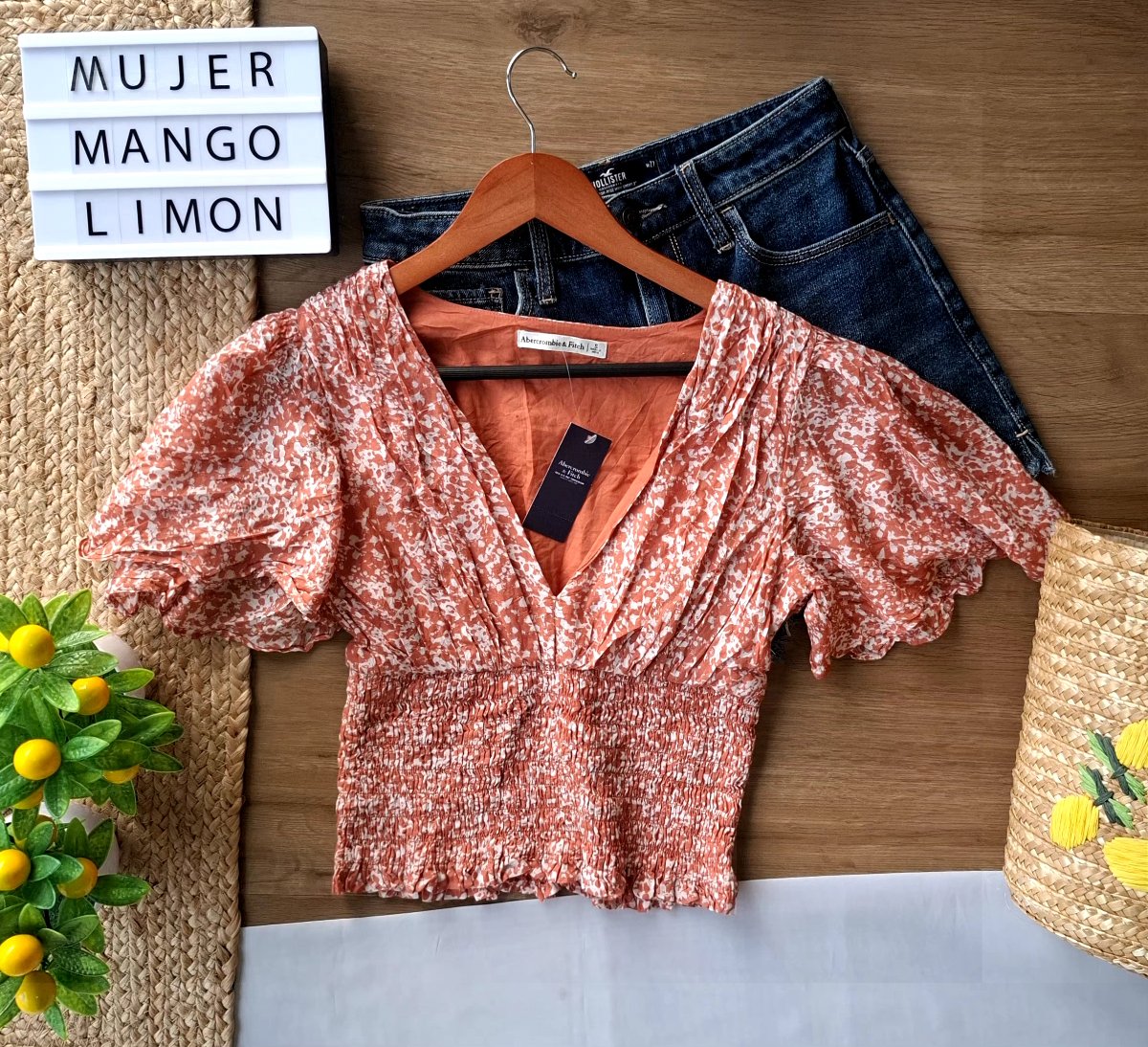 Blusa Cropped ABERCROMBIE & FITCH Floral — miniatura 5
