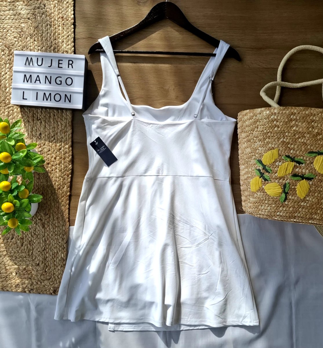 Vestido ABERCROMBIE & FITCH Blanco Skater — miniatura 3