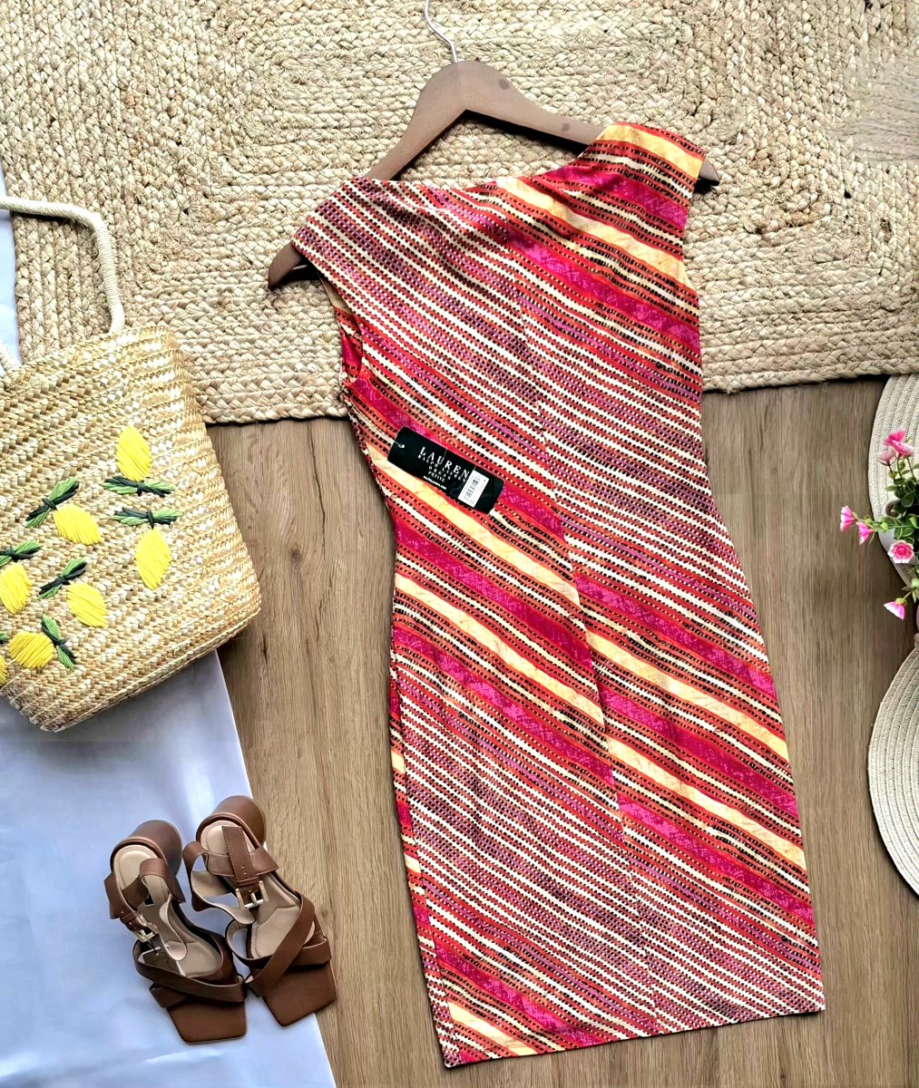 Vestido LAUREN RALPH LAUREN Midi Sunset Drape — miniatura 3