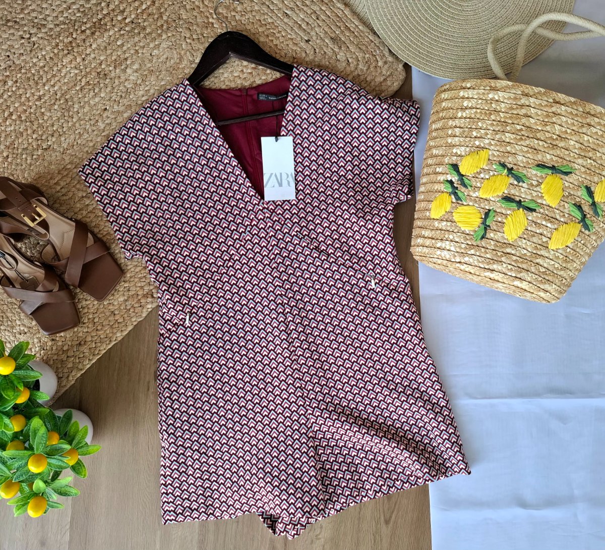 Enterizo Corto ZARA Geo Chic — miniatura 2