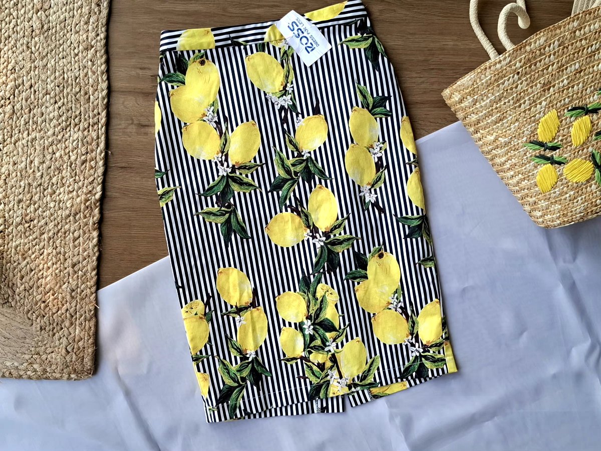 Falda Lápiz Lemon Stripes — miniatura 2