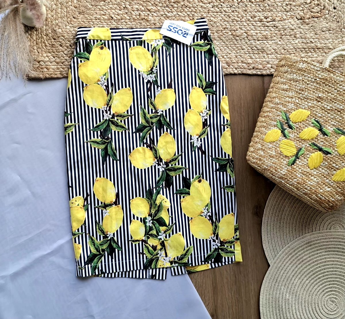 Falda Lápiz Lemon Stripes — miniatura 3