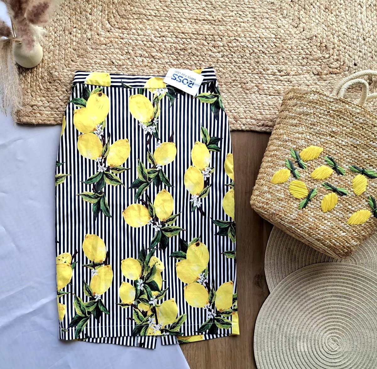 Falda Lápiz Lemon Stripes — miniatura 4