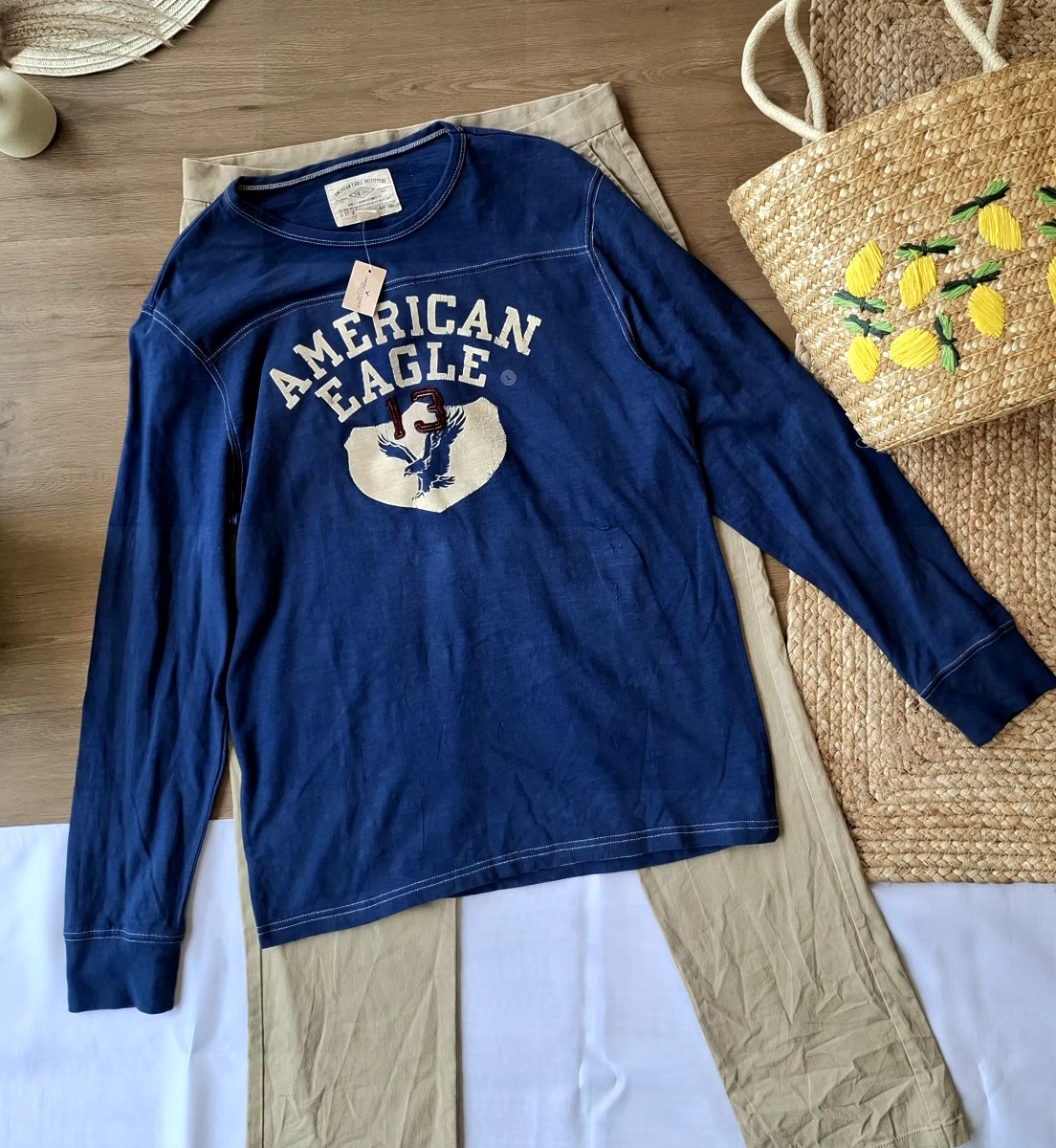 Playera AMERICAN EAGLE Vintage Azul — miniatura 5